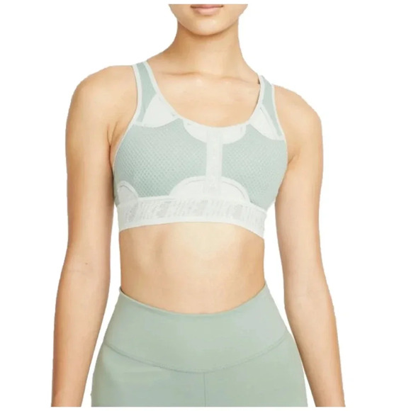 Nike Other - NEW Nike Dri-FIT Swoosh UltraBreathe Sports Bra Scoop Neck Green Gray Womens M